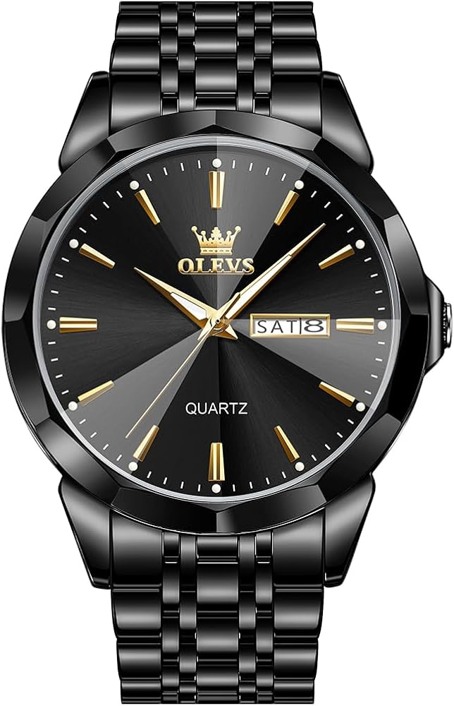 OLEVS Watch for Men Diamond Business Dress Analog Quartz Watches