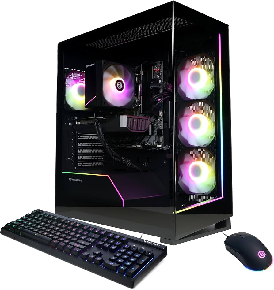 CyberPowerPC Gamer Master Gaming PC, AMD Ryzen 7 8700F 4.1GHz, GeForce RTX 5060 Ti 8GB, 16GB DDR5, 1TB PCIe 4.0 SSD, WiFi Ready & Windows 11