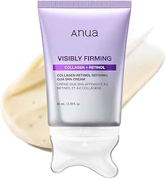 ANUA Collagen Retinol Refining Gua Sha Cream, Neck Cream For Lifting & Firming, Jawline to Décolleté, Daily Moisturizer, Fine Line Care,