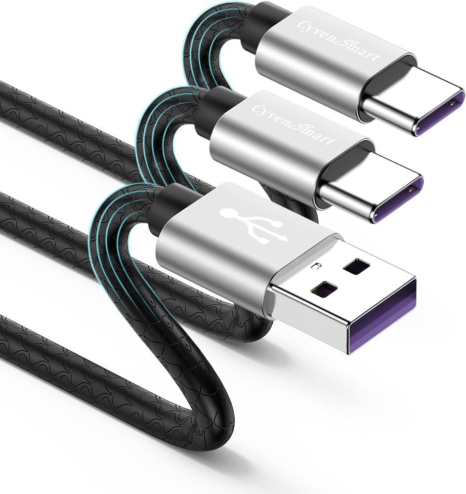 USB Type C Cable 3ft [2 Pack], Compatible with Samsung Galaxy S9 S10 S8 Plus Charger Cord(3A Fast Charging)