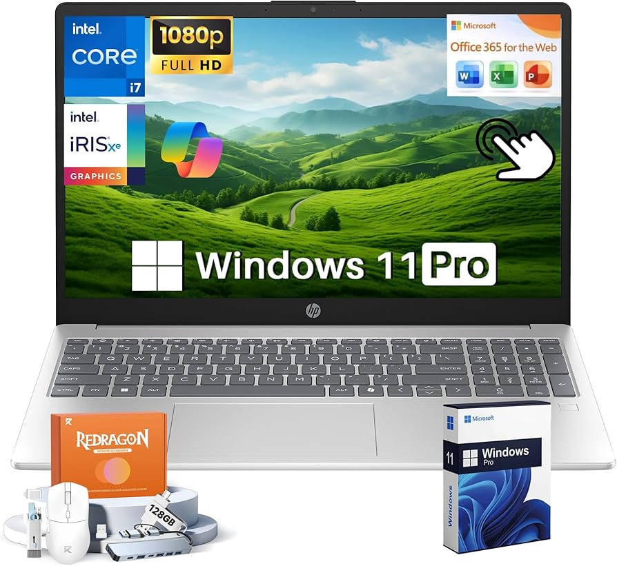 HP 15.6 Touchscreen Laptop, Intel 13th Gen i7-1355U