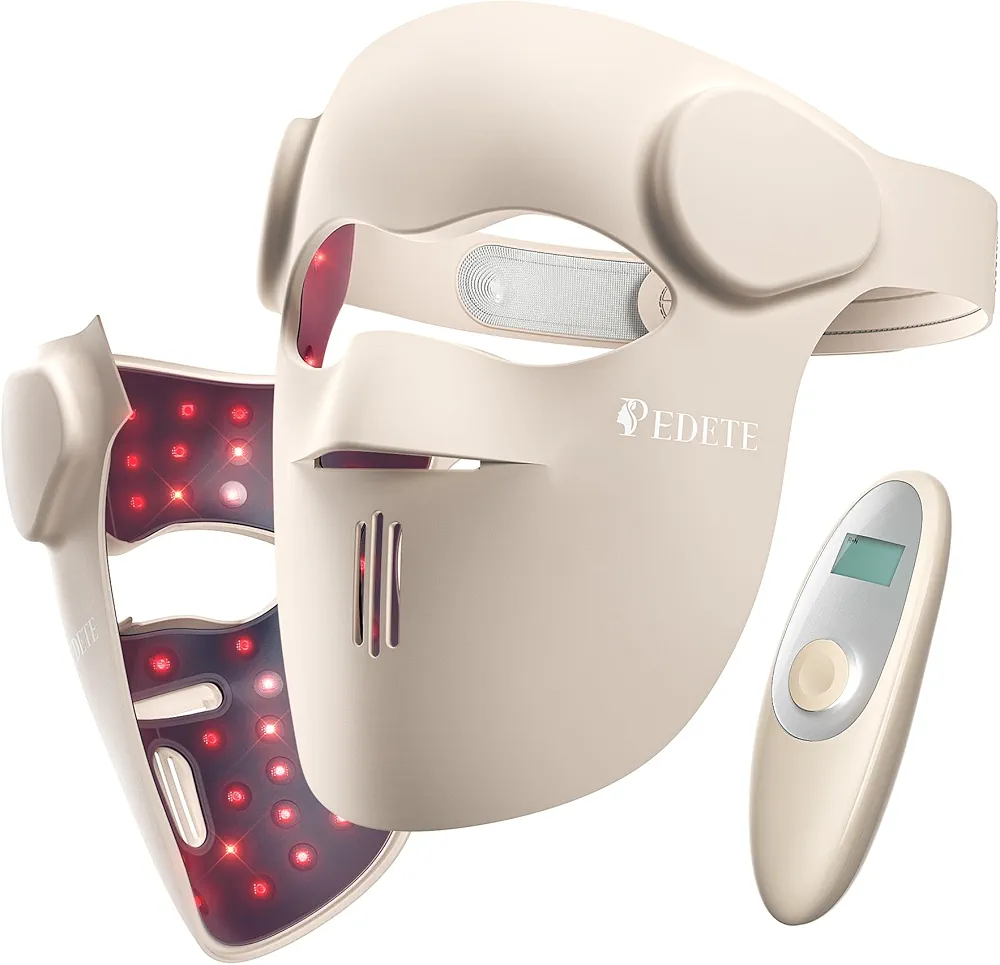 Red Light Therapy for Face, 9 Modes Wireless Face Mask Light Therapy, 850nm Infrared & Red Light Masks,