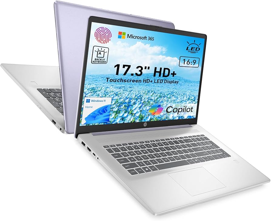 HP 17.3" Touchscreen Laptop w/Microsoft 365, 8GB RAM, 128GB SSD