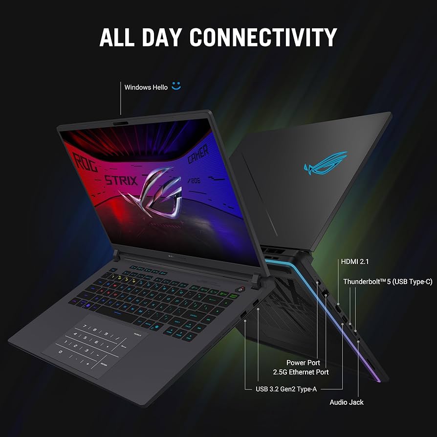 ASUS ROG Strix G16 (2025) Gaming Laptop, 16” ROG Nebula 16:10 2.5K 240Hz/3ms, NVIDIA®