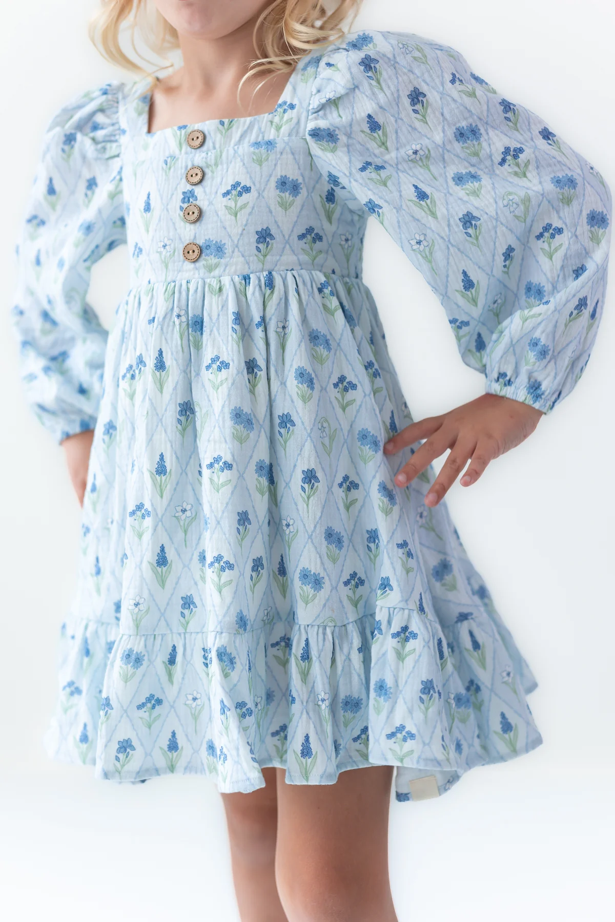 Puff Sleeve Gauze Dress