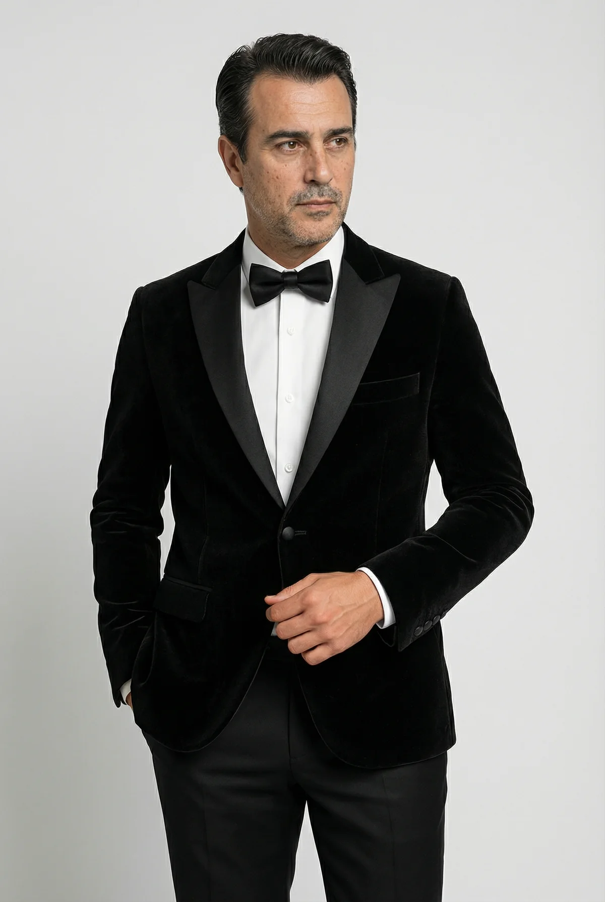 MEN’S VELVET BLAZER SATIN LAPEL DINNER