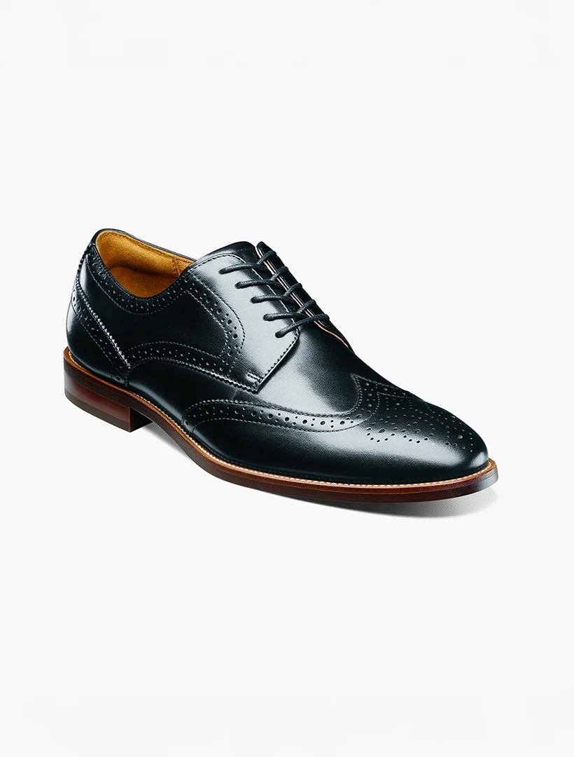 BLACK WINGTIP OXFORD SHOE