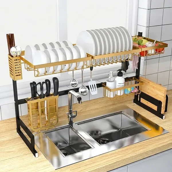 Drying Rack Over Sink Gold Black