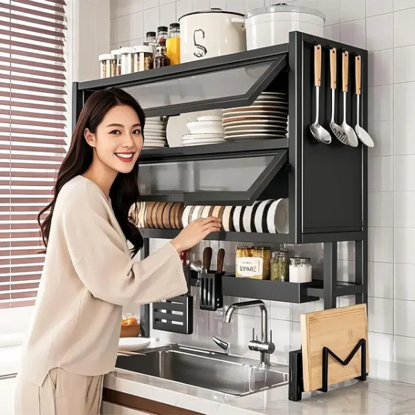 Modern Dual Layer Kitchen Sink Storage