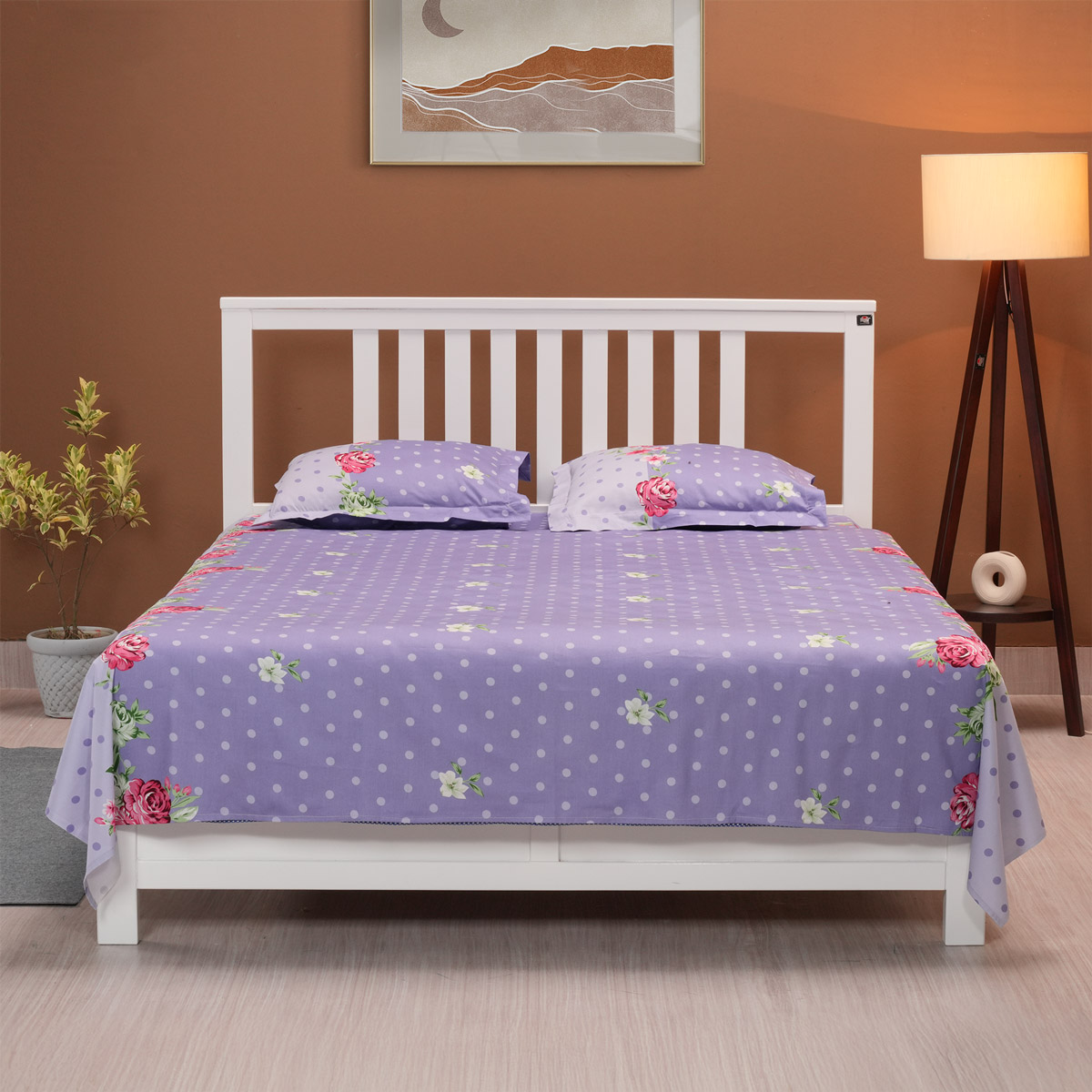 Bed Sheet Rose Reverie- (Purple