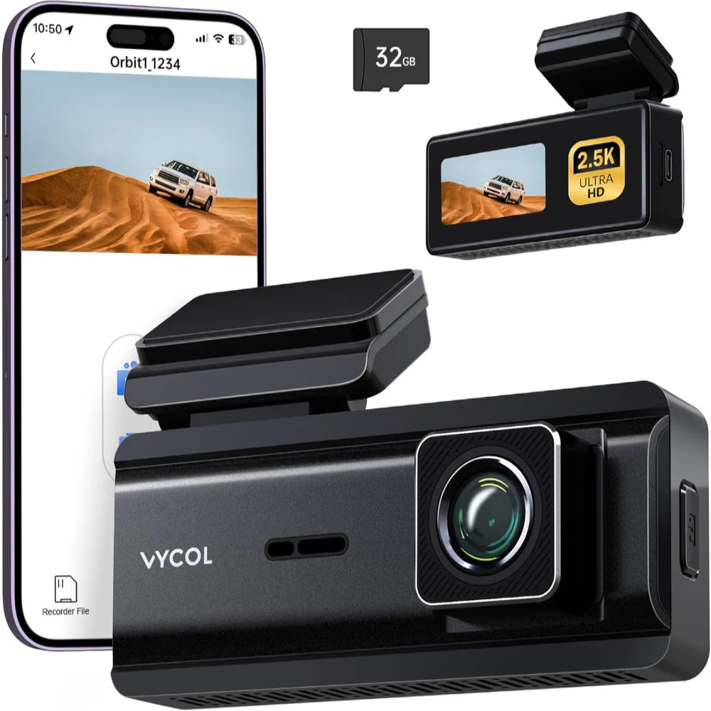 DASH CAMERA – 2.5K WIFI, MINI FRONT CAR CAMERA