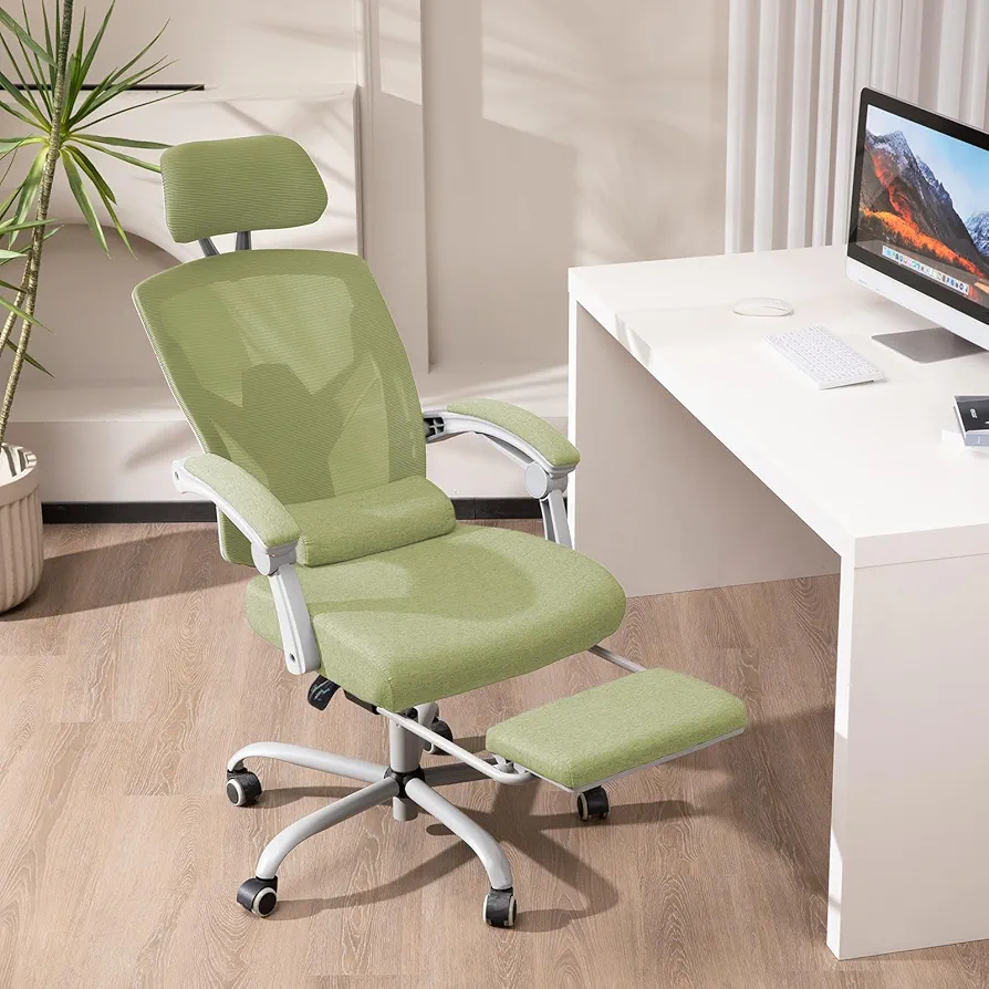 Sweetcrispy Office Computer Desk Chair, Ergonomic High-Back Mesh Rolling Work Swivel Chairs