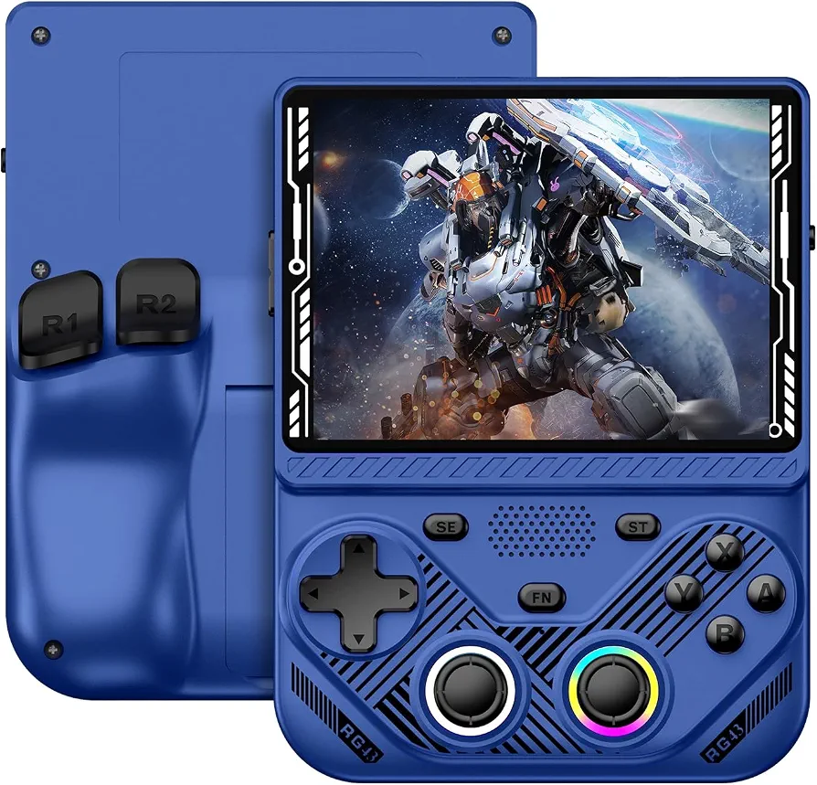 RG43V Pro Retro Handheld Game Console, 4.3 Inch IPS Screen, Portable Dual System with RK3562 CPU, 64GB Support 30+ Emulator&22000+ Classic Games, WiFi Networked Fighting, HDMI TV Output (Blue 64GB)