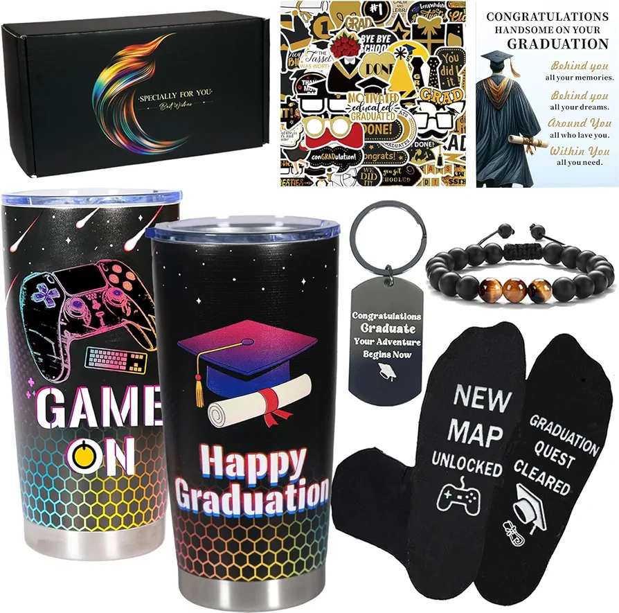 Carselage Graduations Gifts for Him 2026, College High Middle School Gamer Graduations Gifts Set for Men, Class of 2026 Graduations Party Present for Boys Grandson Son Brother Boyfriend Nephew