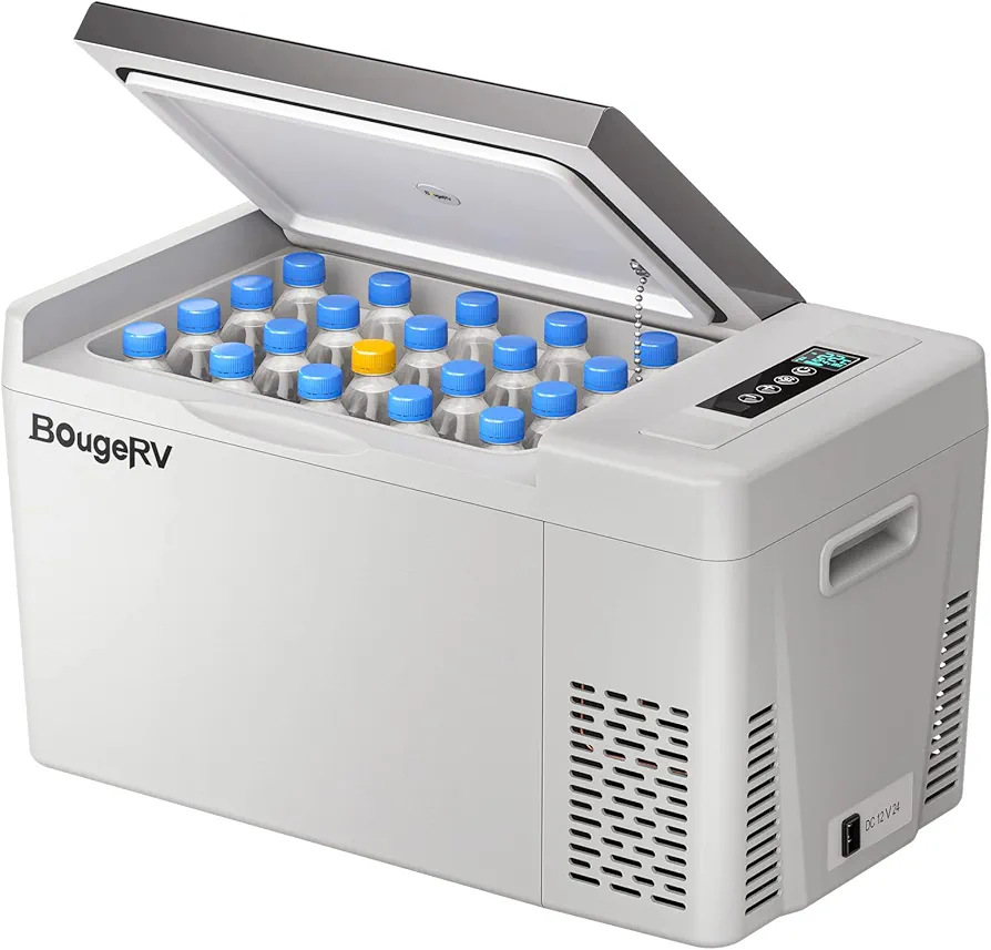 BougeRV 12 Volt Refrigerator 12V Car Fridge 23 Quart Portable Freezer