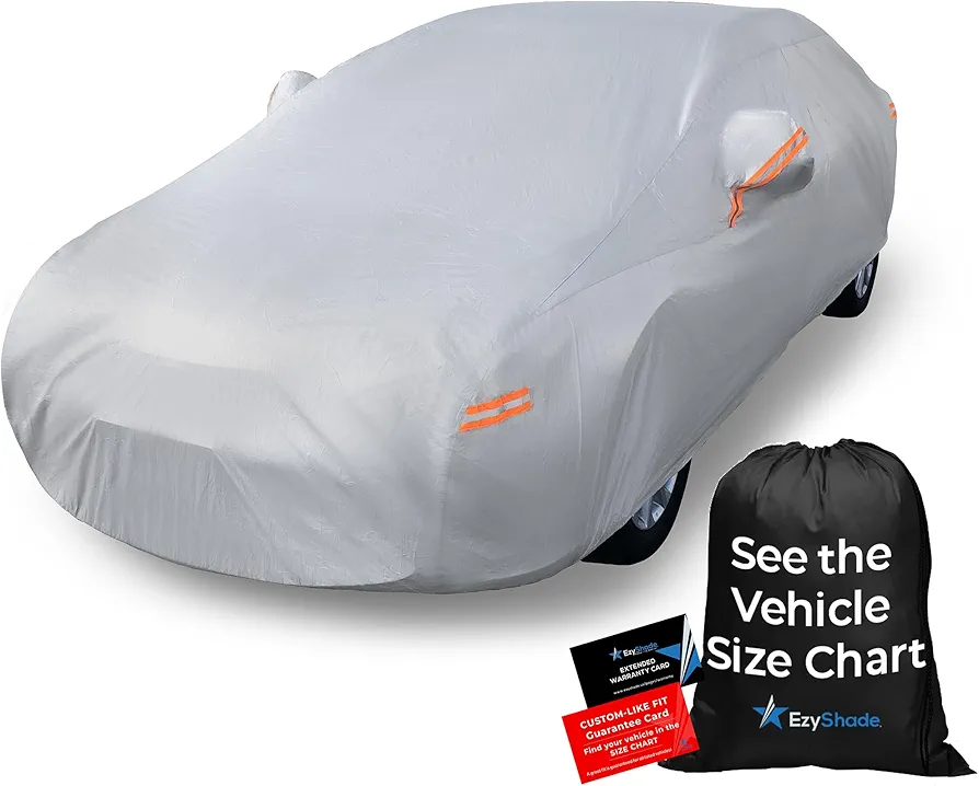 EzyShade Multi-Layer Car Cover Waterproof All Weather - See Vehicle Size