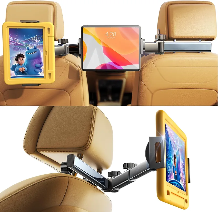 LISEN for iPad Holder Car Tablet Mount, Road Trip Essentials Toddler Kids Travel Gifts
